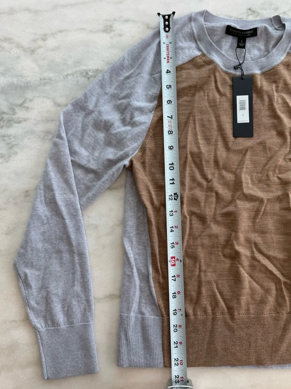Banana Republic NWT 100% Merino Wool Colorblock Crewneck Sweater Women Size S